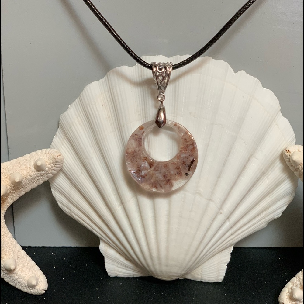 Oyster Shell Pendant with Necklace